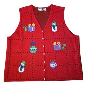 Vintage Kobe Woman Christmas Sweater Vest